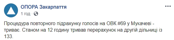 На округе, где победил Балога, пересчитывают голоса